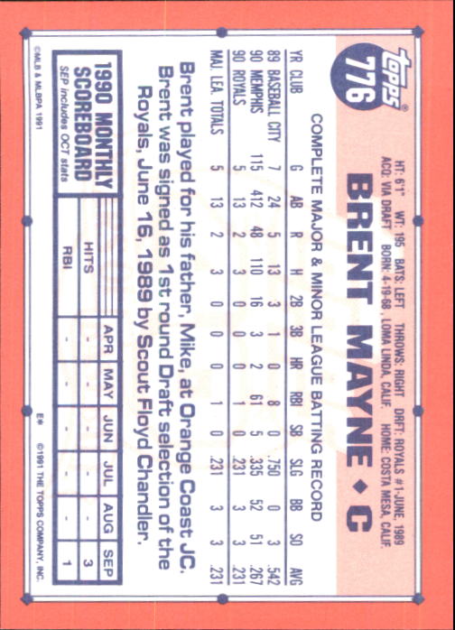 B6824- 1991 Topps Tiffany Baseball Card #s 601-792 -You Pick- 15+ FREE US SHIP - Picture 327 of 355