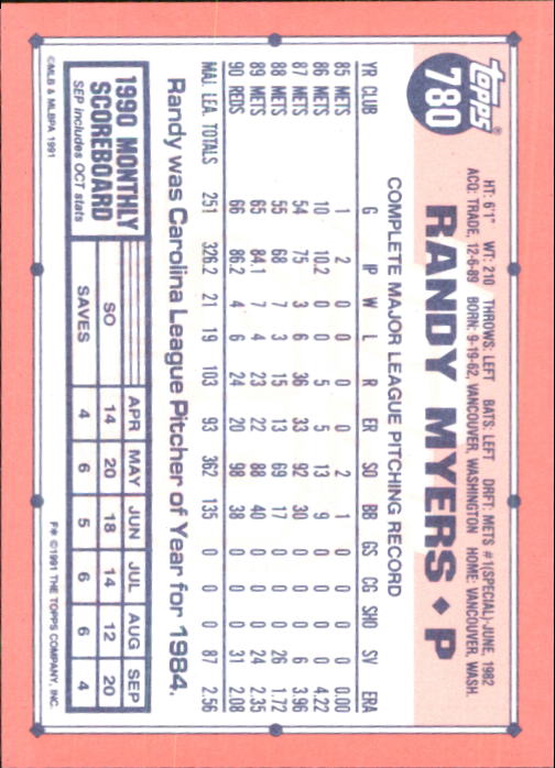 B6824- 1991 Topps Tiffany Baseball Card #s 601-792 -You Pick- 15+ FREE US SHIP - Picture 335 of 355