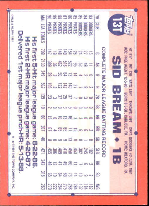 B1524- 1991 Topps Traded BB Karten 1-132 + Rookies -du Pick- 15 + Gratis US - Bild 25 von 261