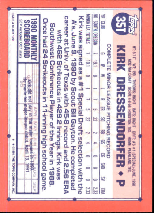 B1524- 1991 Topps Traded BB Karten 1-132 + Rookies -du Pick- 15 + Gratis US - Bild 69 von 261