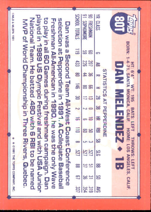 B1524- 1991 Topps Traded BB Karten 1-132 + Rookies -du Pick- 15 + Gratis US - Bild 159 von 261