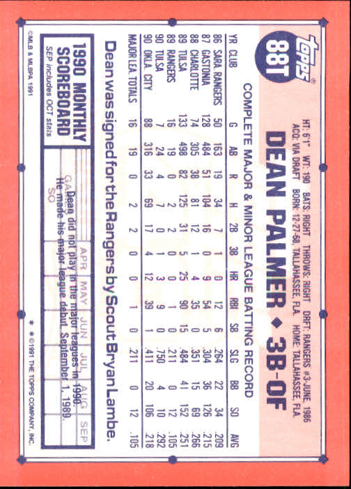 B1524- 1991 Topps Traded BB Karten 1-132 + Rookies -du Pick- 15 + Gratis US - Bild 175 von 261