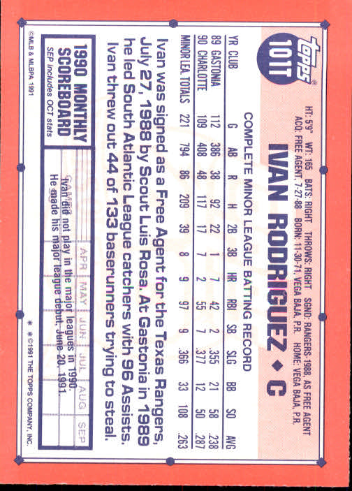 B1524- 1991 Topps Traded BB Karten 1-132 + Rookies -du Pick- 15 + Gratis US - Bild 199 von 261