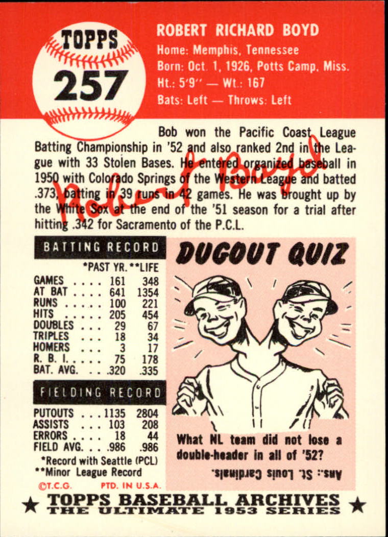 A1195- 1991 Topps Archive 1953 BB Karten 201-337 -du Pick- 15 + Gratis US Schiff - Bild 97 von 215