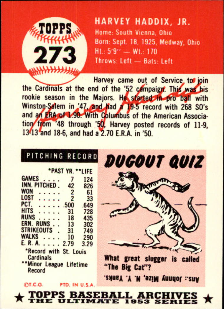 A1195- 1991 Topps Archive 1953 BB Karten 201-337 -du Pick- 15 + Gratis US Schiff - Bild 121 von 215