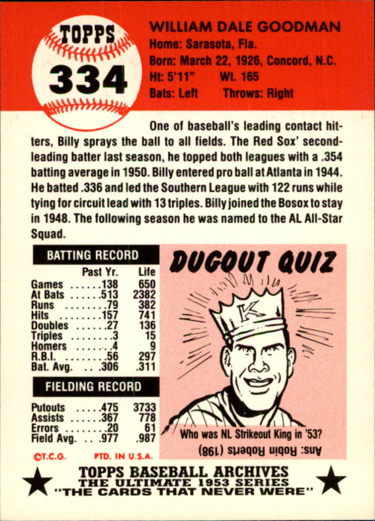 A1195- 1991 Topps Archive 1953 BB Karten 201-337 -du Pick- 15 + Gratis US Schiff - Bild 211 von 215