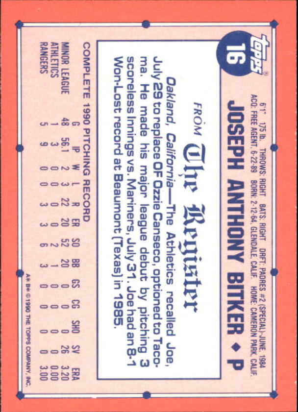 1991 Topps Debut '90 Baseball (Pick Card From List) C66 10-24 - Picture 21 of 209