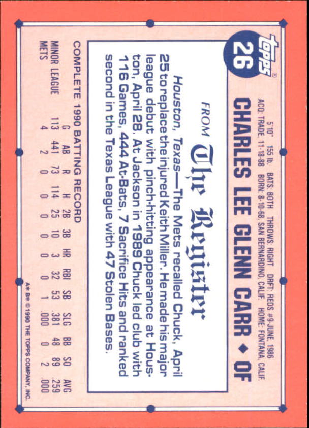 1991 Topps Debut '90 Baseball (Pick Card From List) C66 10-24 - Picture 35 of 209