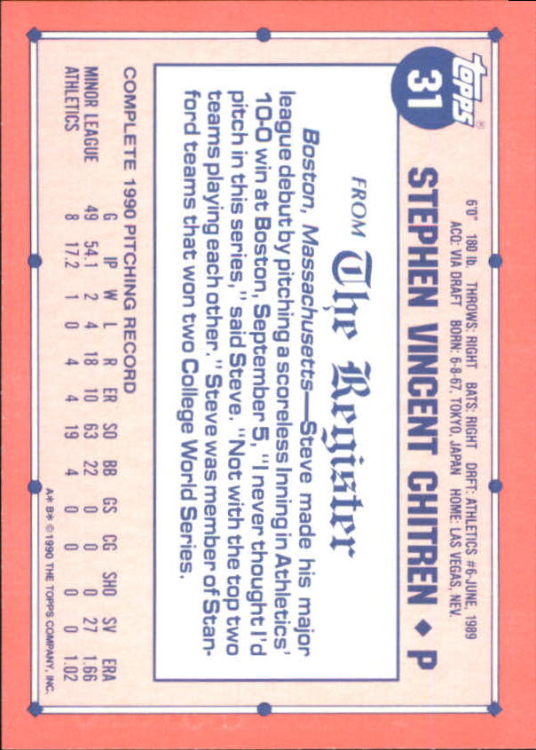 1991 Topps Debut '90 Baseball (Pick Card From List) C66 10-24 - Picture 41 of 209