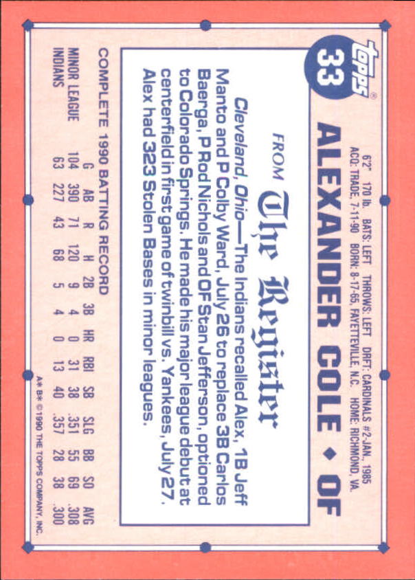 1991 Topps Debut '90 Baseball (Pick Card From List) C66 10-24 - Picture 43 of 209