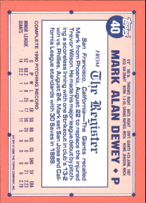 1991 Topps Debut '90 Baseball (Pick Card From List) C66 10-24 - Picture 51 of 209