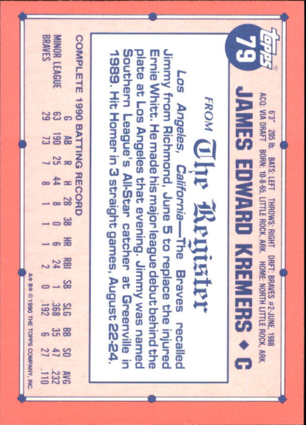 1991 Topps Debut '90 Baseball (Pick Card From List) C66 10-24 - Picture 103 of 209