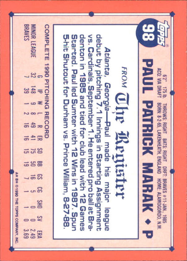 1991 Topps Debut '90 Baseball (Pick Card From List) C66 10-24 - Picture 121 of 209