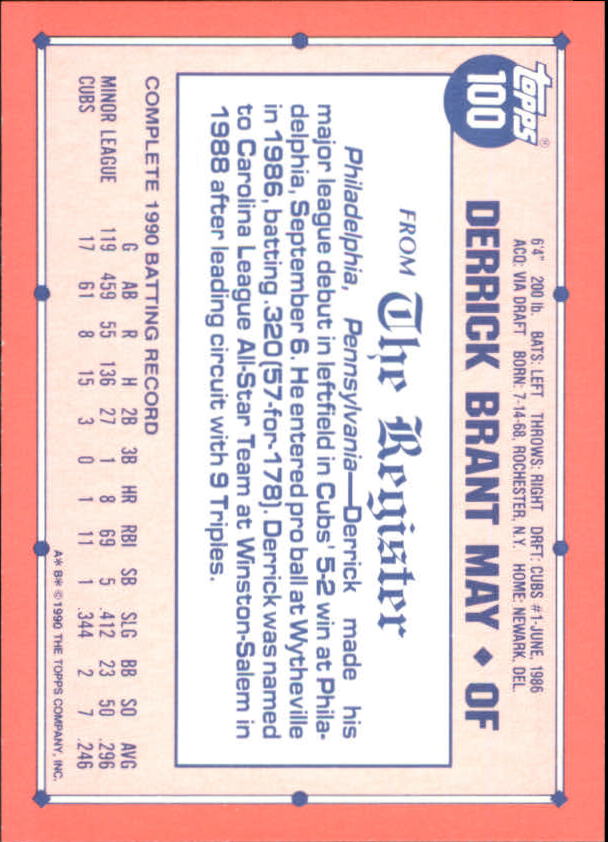 1991 Topps Debut '90 Baseball (Pick Card From List) C66 10-24 - Picture 123 of 209