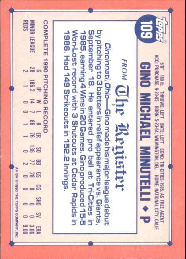 1991 Topps Debut '90 Baseball (Pick Card From List) C66 10-24 - Picture 131 of 209