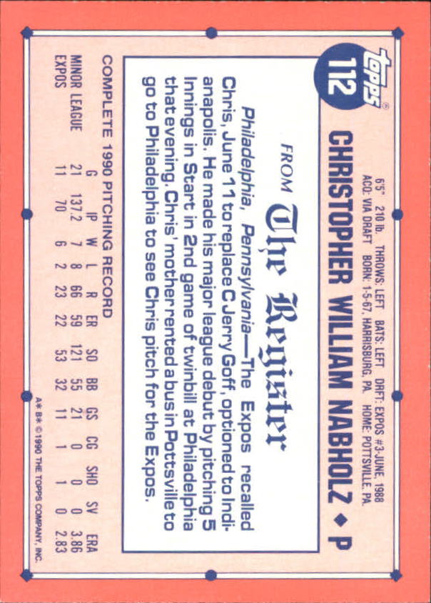 1991 Topps Debut '90 Baseball (Pick Card From List) C66 10-24 - Picture 133 of 209