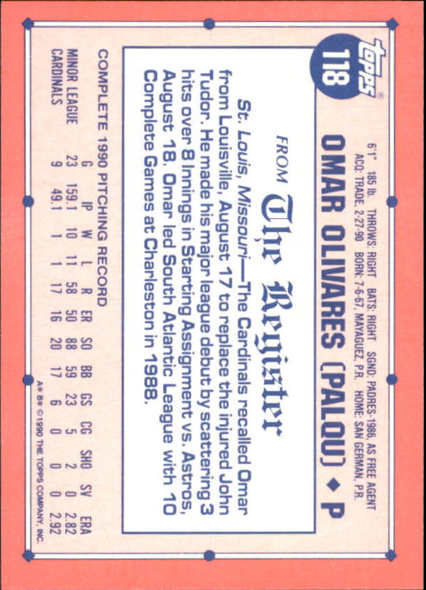 1991 Topps Debut '90 Baseball (Pick Card From List) C66 10-24 - Picture 135 of 209