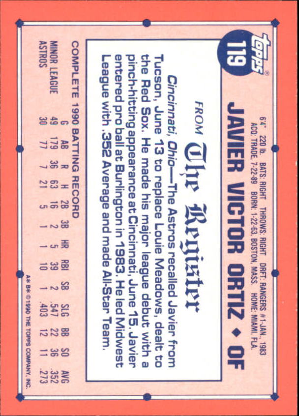 1991 Topps Debut '90 Baseball (Pick Card From List) C66 10-24 - Picture 137 of 209