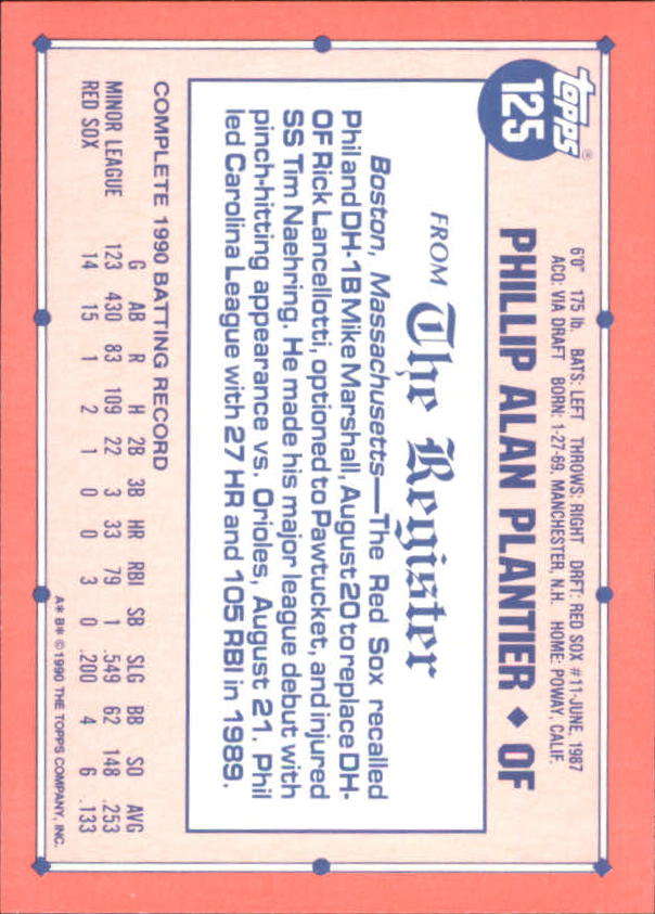 1991 Topps Debut '90 Baseball (Pick Card From List) C66 10-24 - Picture 145 of 209