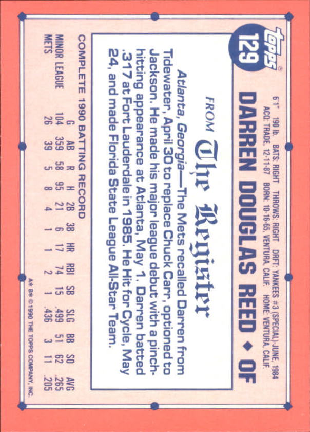 1991 Topps Debut '90 Baseball (Pick Card From List) C66 10-24 - Picture 151 of 209