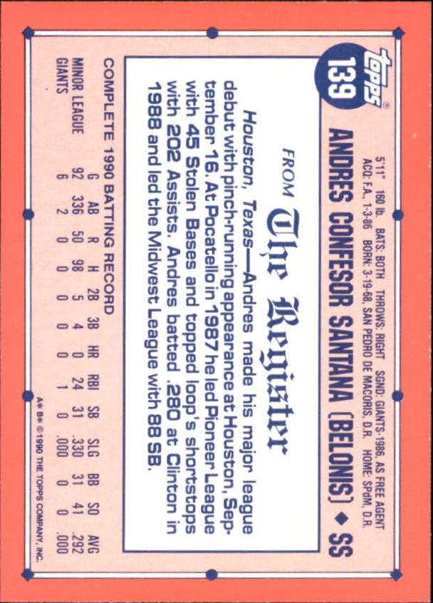 1991 Topps Debut '90 Baseball (Pick Card From List) C66 10-24 - Picture 165 of 209