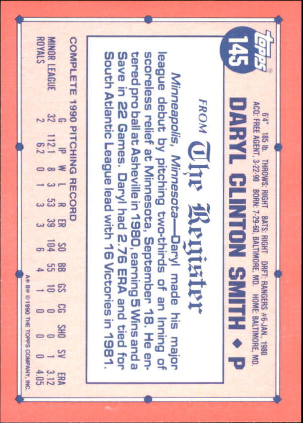 1991 Topps Debut '90 Baseball (Pick Card From List) C66 10-24 - Picture 171 of 209