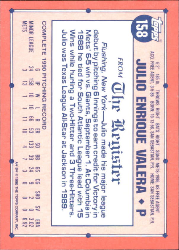 1991 Topps Debut '90 Baseball (Pick Card From List) C66 10-24 - Picture 189 of 209