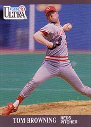 1991 Ultra #89 Tom Browning UER/Front photo actually/Norm Charlton