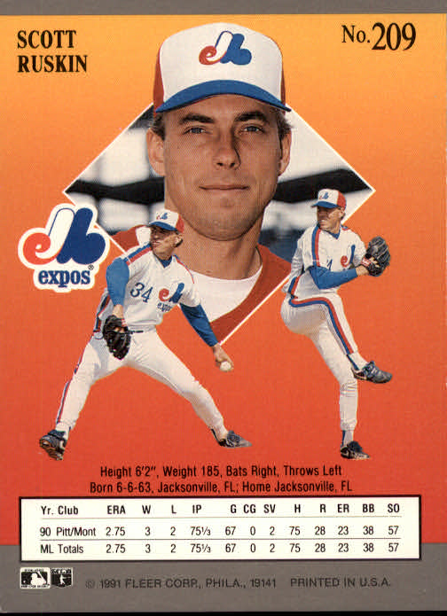 B2189- 1991 Ultra Baseball Card #s 1-250 +Rookies -You Pick- 15+ FREE US SHIP - Picture 415 of 495