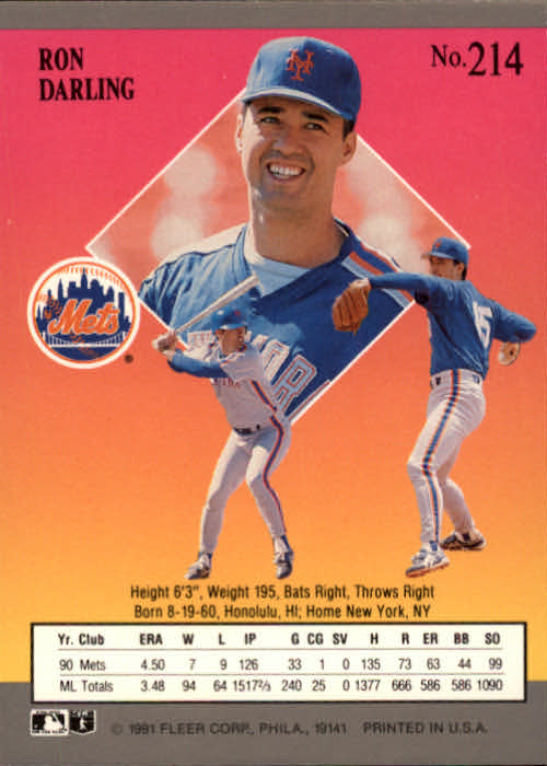 B2189- 1991 Ultra Baseball Card #s 1-250 +Rookies -You Pick- 15+ FREE US SHIP - Picture 425 of 495