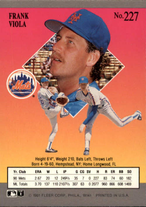 B2189- 1991 Ultra Baseball Card #s 1-250 +Rookies -You Pick- 15+ FREE US SHIP - Picture 451 of 495