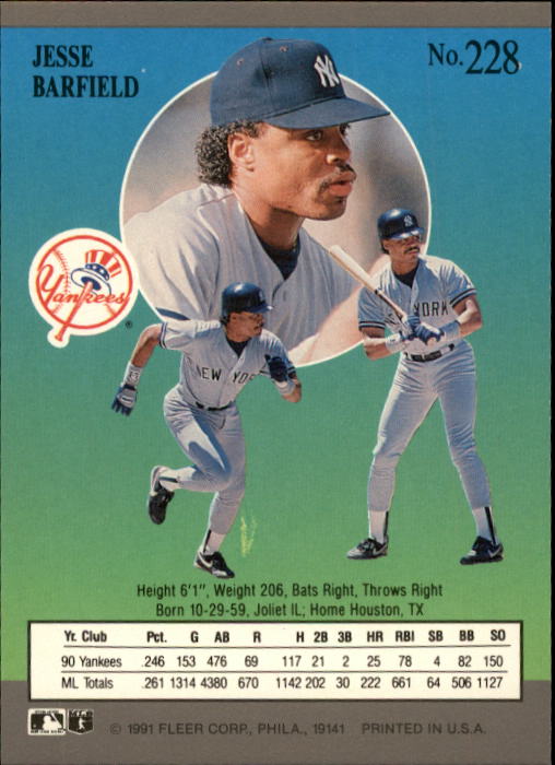 B2189- 1991 Ultra Baseball Card #s 1-250 +Rookies -You Pick- 15+ FREE US SHIP - Picture 453 of 495