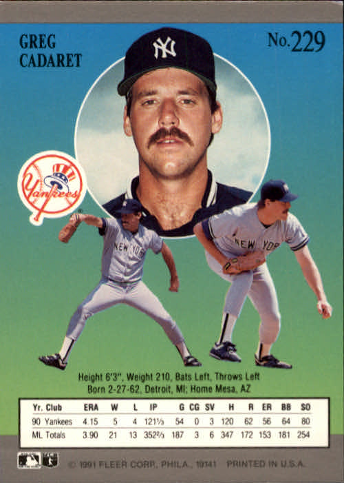 B2189- 1991 Ultra Baseball Card #s 1-250 +Rookies -You Pick- 15+ FREE US SHIP - Picture 455 of 495