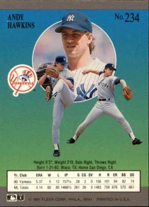 B2189- 1991 Ultra Baseball Card #s 1-250 +Rookies -You Pick- 15+ FREE US SHIP - Picture 465 of 495