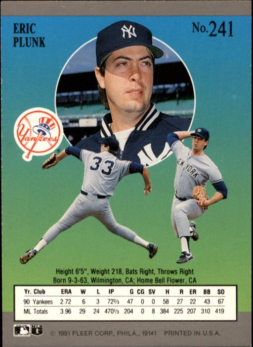 B2189- 1991 Ultra Baseball Card #s 1-250 +Rookies -You Pick- 15+ FREE US SHIP - Picture 477 of 495