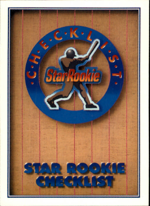 1991 Upper Deck #1 Star Rookie Checklist