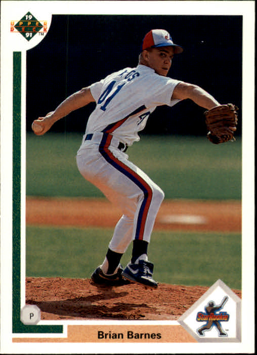 1991 Upper Deck #12 Brian Barnes UER/Photo either not him/or in wrong jersey