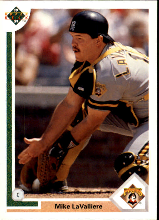 Mike Lavalliere - Pirates #129 Upper Deck 1991 Baseball Trading Card