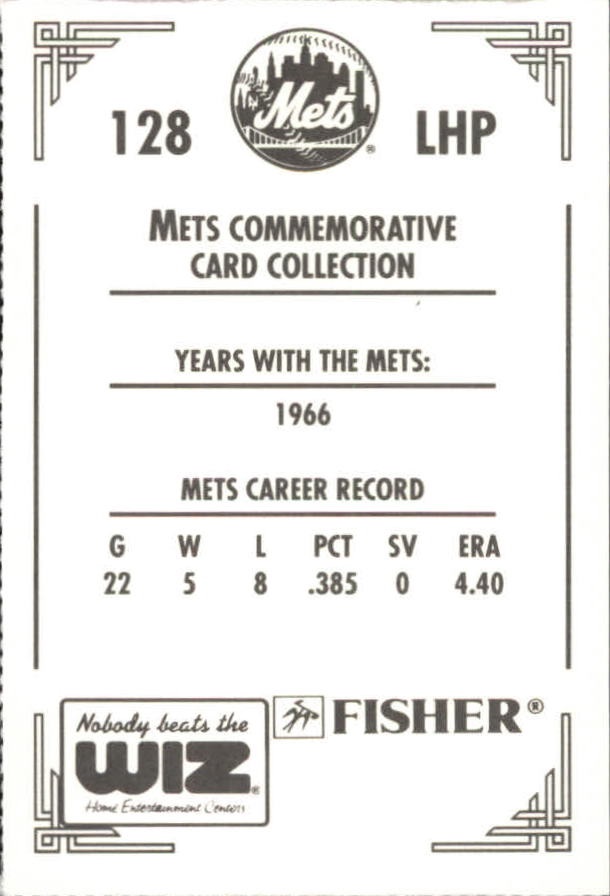 1991 Mets WIZ #128 Bob Friend back image