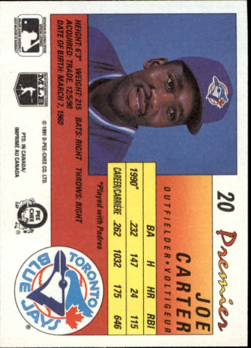 A4831- 1991 O-Pee-Chee Premier Baseball #s 1-132 -You Pick- 15+ FREE US SHIP - Picture 39 of 251