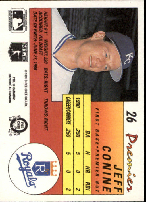 1991 O-Pee-Chee Premier #26 Jeff Conine RC - NM-MT