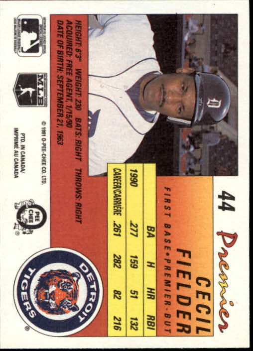 A4831- 1991 O-Pee-Chee Premier Baseball #s 1-132 -You Pick- 15+ FREE US SHIP - Picture 87 of 251