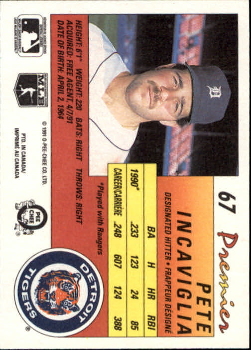A4831- 1991 O-Pee-Chee Premier Baseball #s 1-132 -You Pick- 15+ FREE US SHIP - Picture 131 of 251