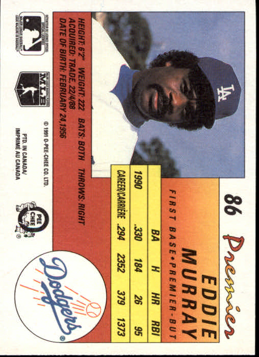 A4831- 1991 O-Pee-Chee Premier Baseball #s 1-132 -You Pick- 15+ FREE US SHIP - Picture 165 of 251