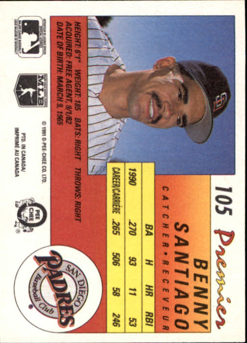 A4831- 1991 O-Pee-Chee Premier Baseball #s 1-132 -You Pick- 15+ FREE US SHIP - Picture 201 of 251