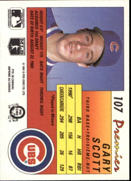 A4831- 1991 O-Pee-Chee Premier Baseball #s 1-132 -You Pick- 15+ FREE US SHIP - Picture 205 of 251