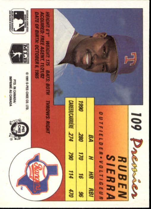 A4831- 1991 O-Pee-Chee Premier Baseball #s 1-132 -You Pick- 15+ FREE US SHIP - Picture 209 of 251