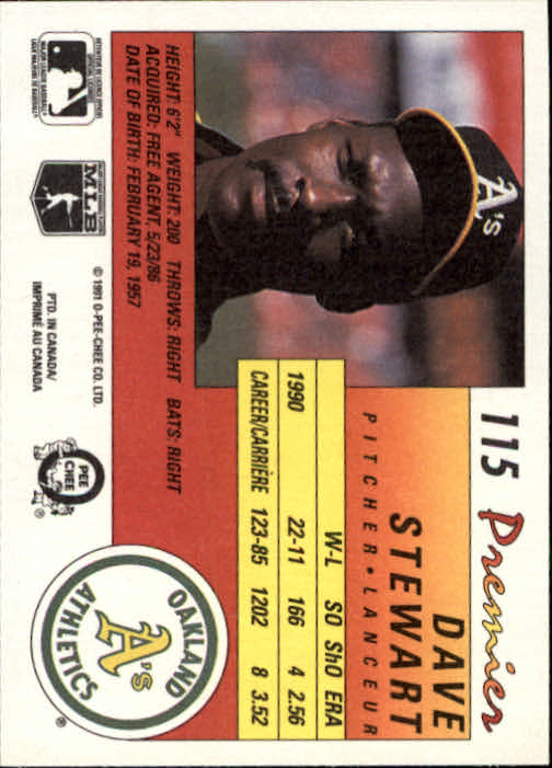 A4831- 1991 O-Pee-Chee Premier Baseball #s 1-132 -You Pick- 15+ FREE US SHIP - Picture 219 of 251