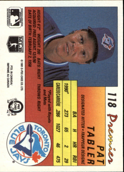 A4831- 1991 O-Pee-Chee Premier Baseball #s 1-132 -You Pick- 15+ FREE US SHIP - Picture 223 of 251