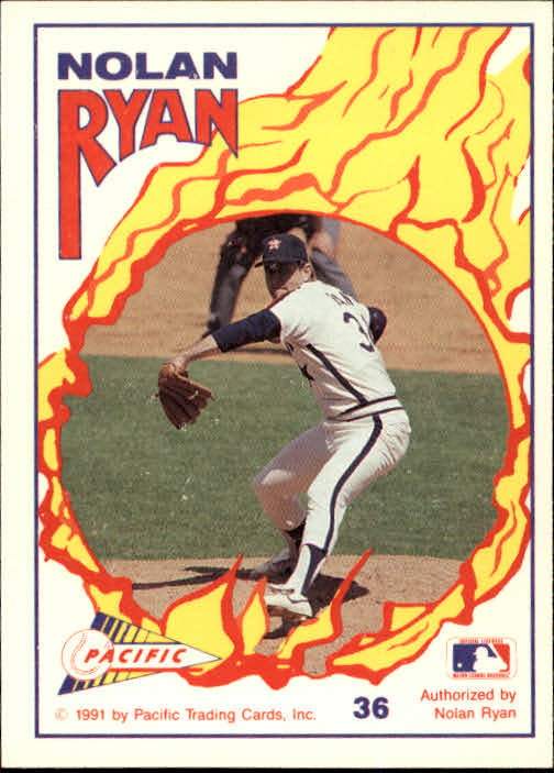 1991 Pacific Ryan Texas Express I #36 Nolan Ryan/Starting Pitcher back image